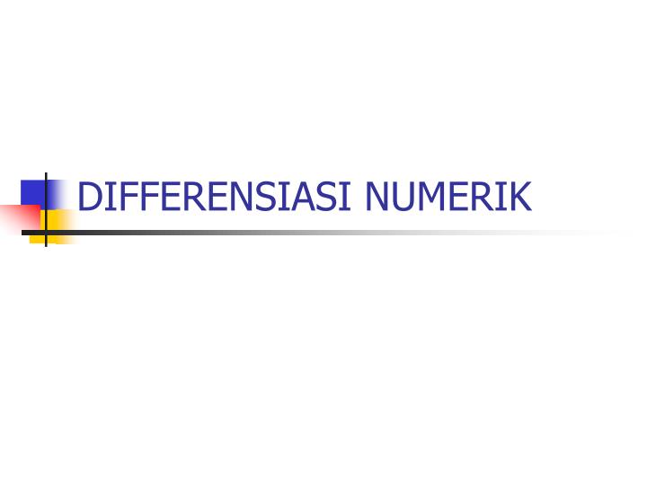 differensiasi numerik