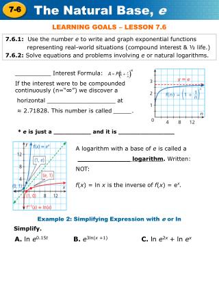 7.6.1: Use the number e to write and graph exponential functions