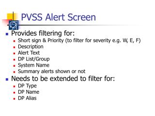 PVSS Alert Screen