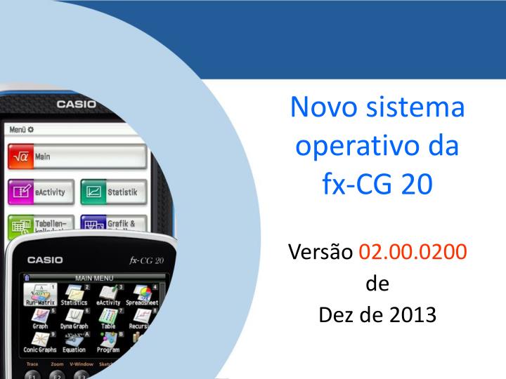 novo sistema operativo da fx cg 20