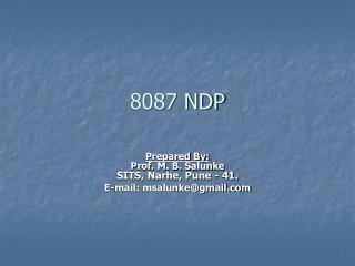 8087 NDP
