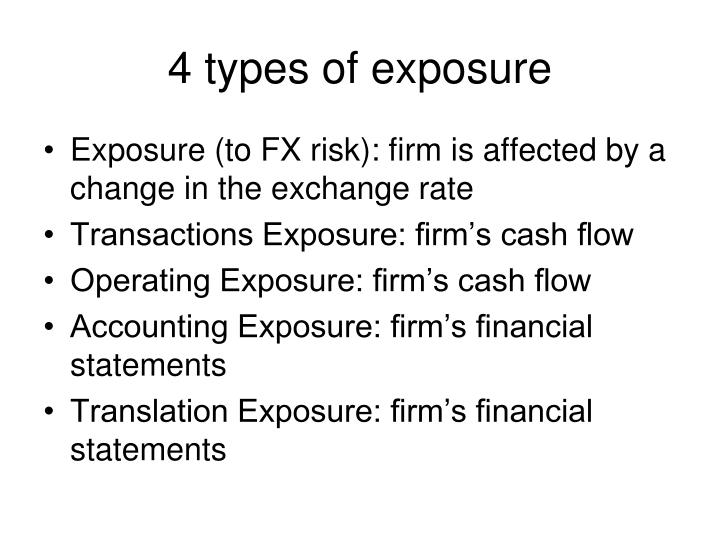 4 types of exposure