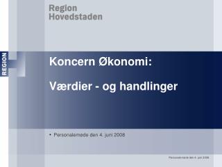 koncern konomi v rdier og handlinger