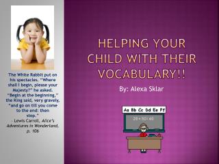 Helping your child with their vocabulary!!