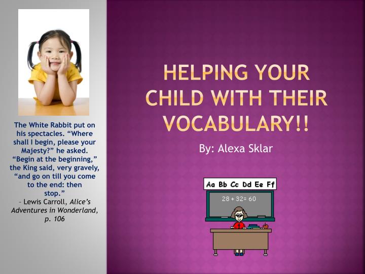 helping your child with their vocabulary