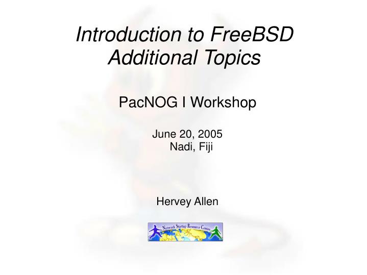 pacnog i workshop june 20 2005 nadi fiji hervey allen