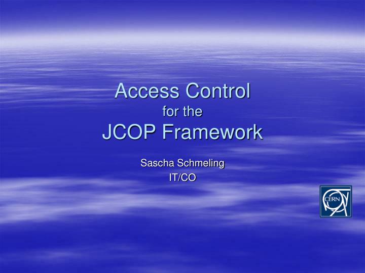 access control for the jcop framework