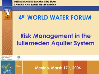 Risk Management in the Iullemeden Aquifer System