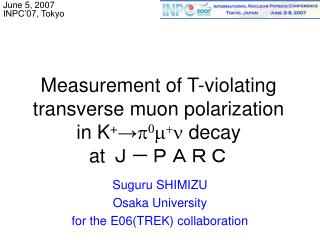 Measurement of T-violating transverse muon polarization in K + ? p 0 m + n decay at ??????