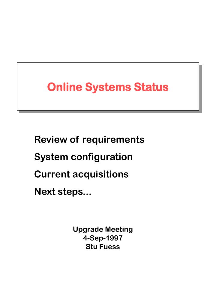 online systems status