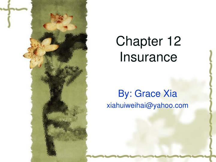 chapter 12 insurance