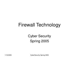 Firewall Technology