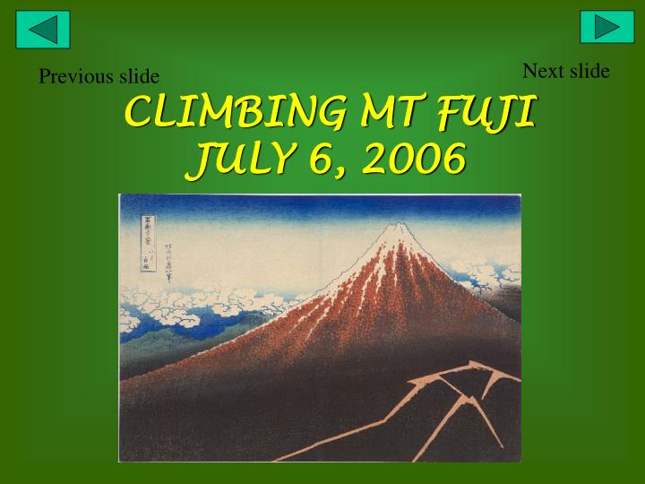 climbing mt fuji july 6 2006