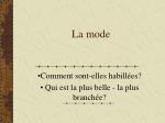 La mode - slide 1
