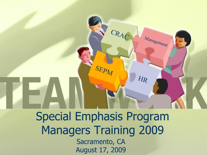 special emphasis program managers training 2009
