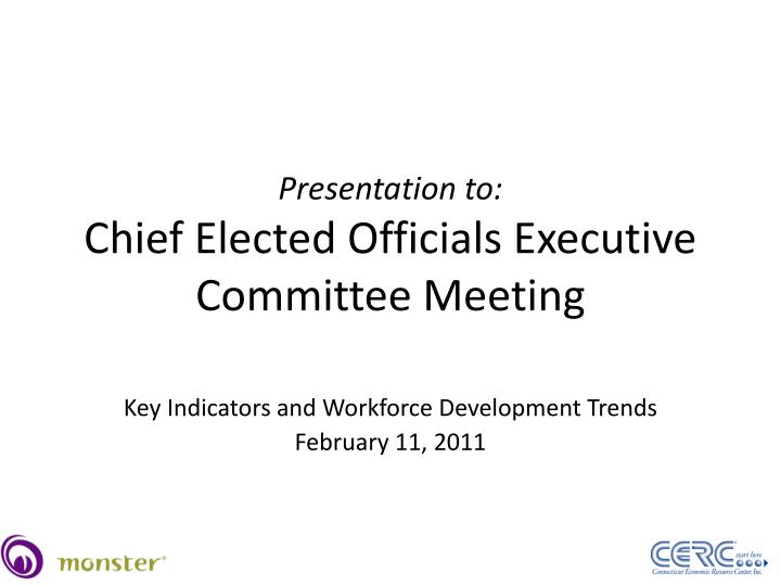 presentation to chief elected officials executive committee meeting
